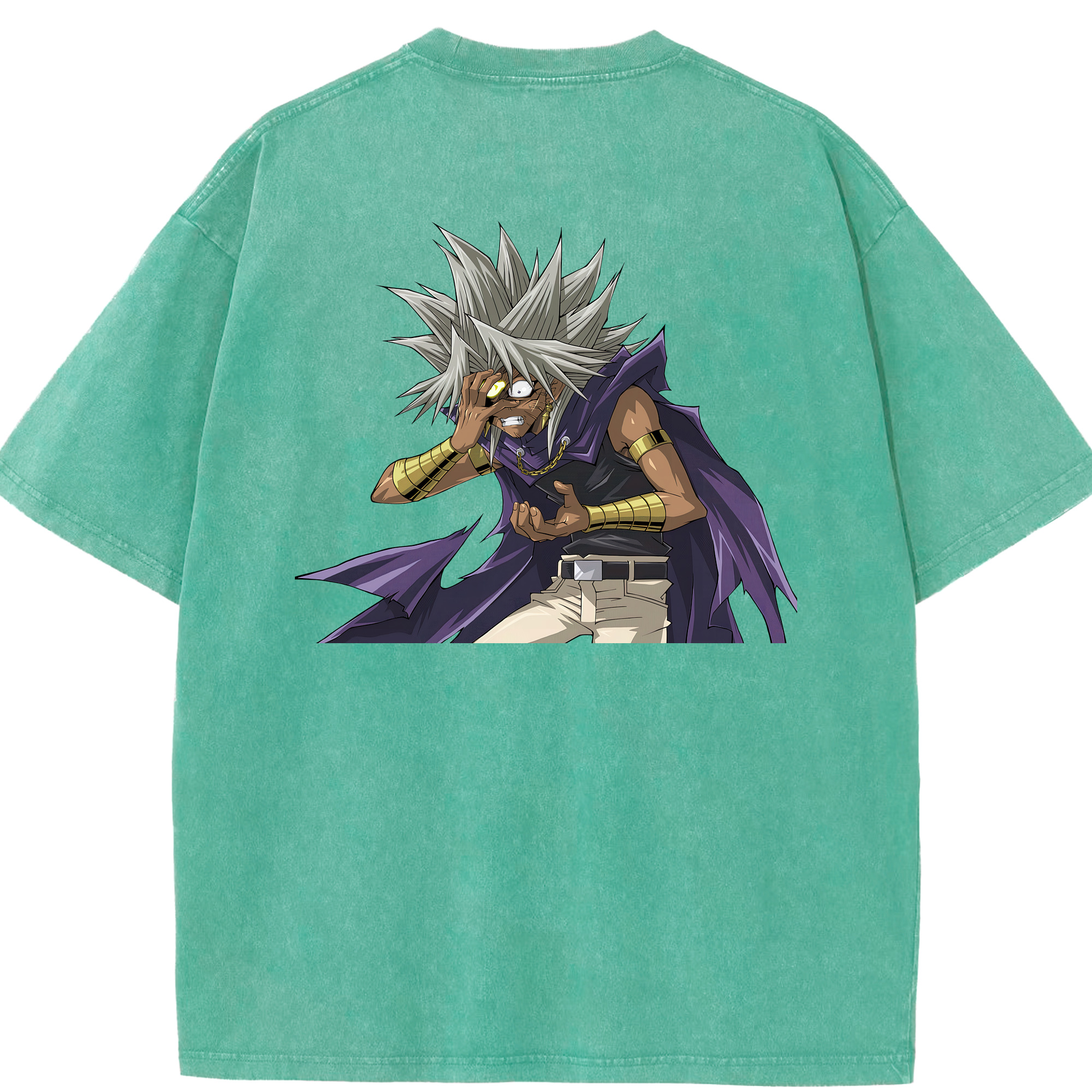 （画像用） 遊☆戯☆王 Yu-Gi-Oh! 綿100% ヴィンテージ風 半袖Tシャツ（背面プリント）